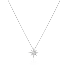 Sienna 18ct White Gold Diamond Medium Pendant