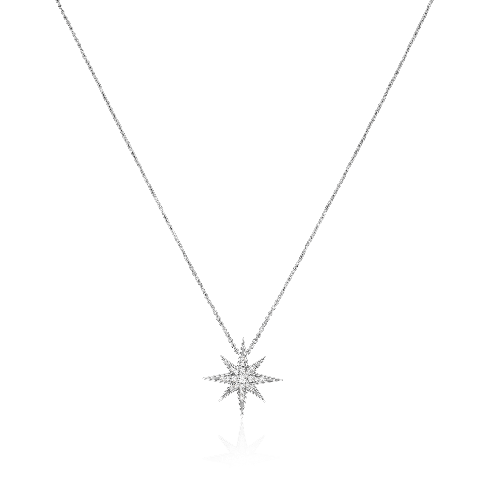 Sienna 18ct White Gold Diamond Medium Pendant