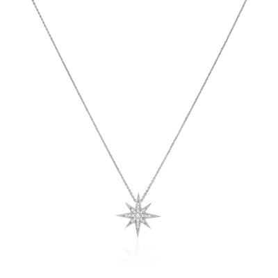 Sienna 18ct White Gold Diamond Medium Pendant