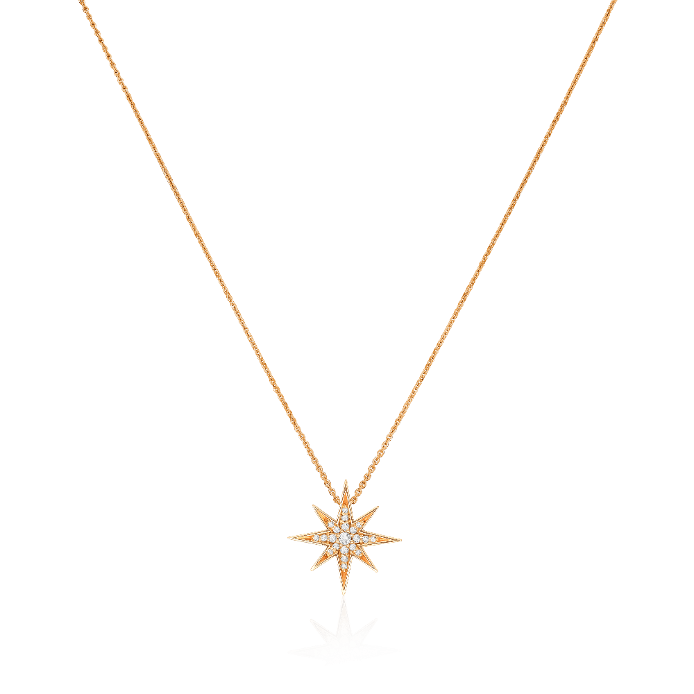 Sienna Collection 18ct Rose Gold Diamond Set Medium Pendant