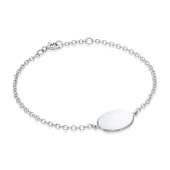 Silver Disc Bracelet