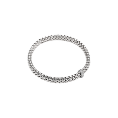 Vendome Flex'it 18ct White Gold Bracelet With A Diamond Set Rondel