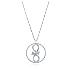 Infinity Collection 18ct White Gold Diamond Set Pendant