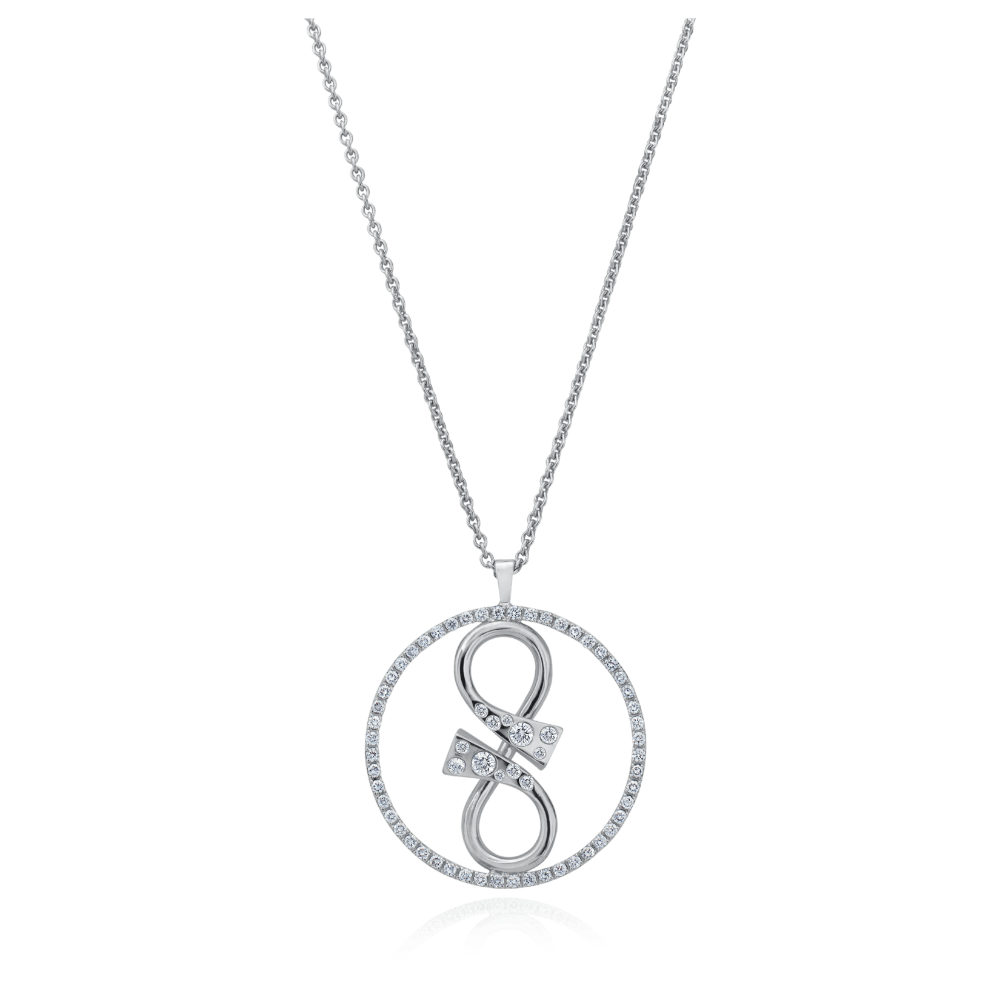 Infinity Collection 18ct White Gold Diamond Set Pendant