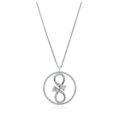 Infinity Collection 18ct White Gold Diamond Set Pendant