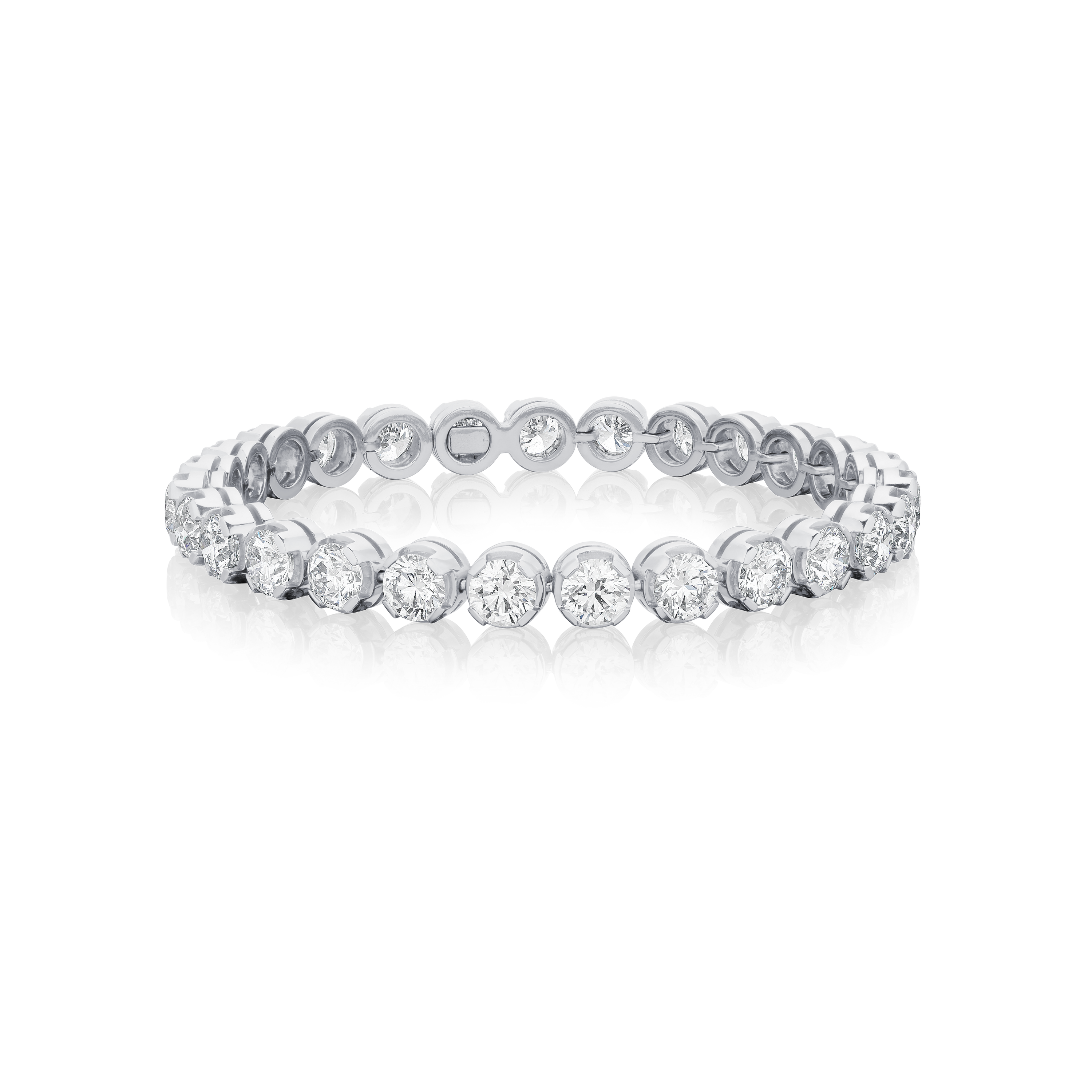 13.53cts Round Brilliant Cut Diamond Line Bracelet
