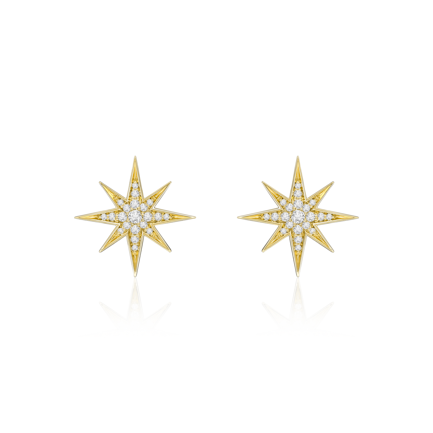 Sienna Collection 18ct Yellow Gold Diamond Set Stud Earrings
