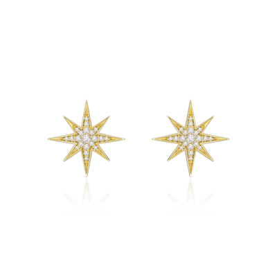 Sienna Collection 18ct Yellow Gold Diamond Set Stud Earrings