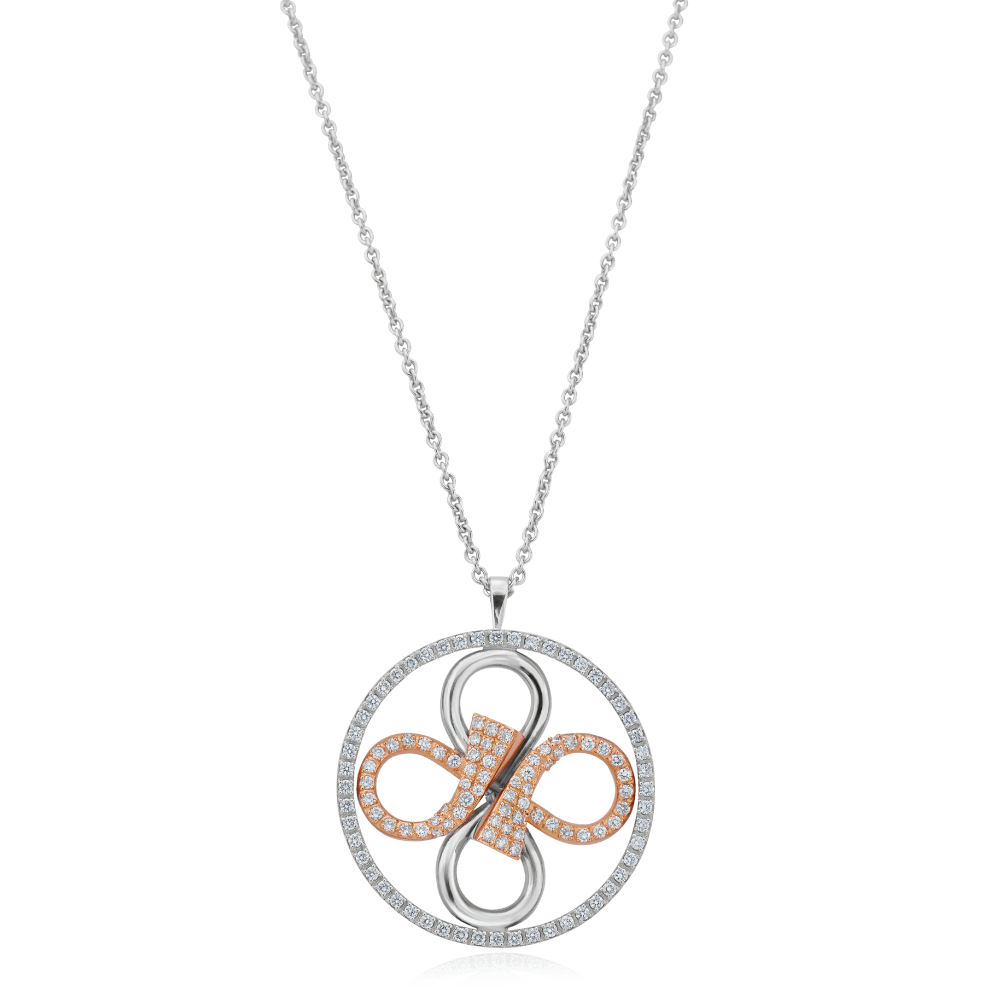 Infinity Collection Bi-Colour Diamond Set Pendant