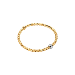 Eka Flex'it 18ct Yellow Gold Bracelet with Diamond Set Rondel