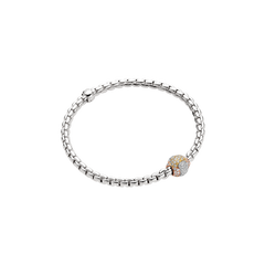 Eka Flex'It 18ct White Gold Bracelet With A Pavé Diamond Rondel