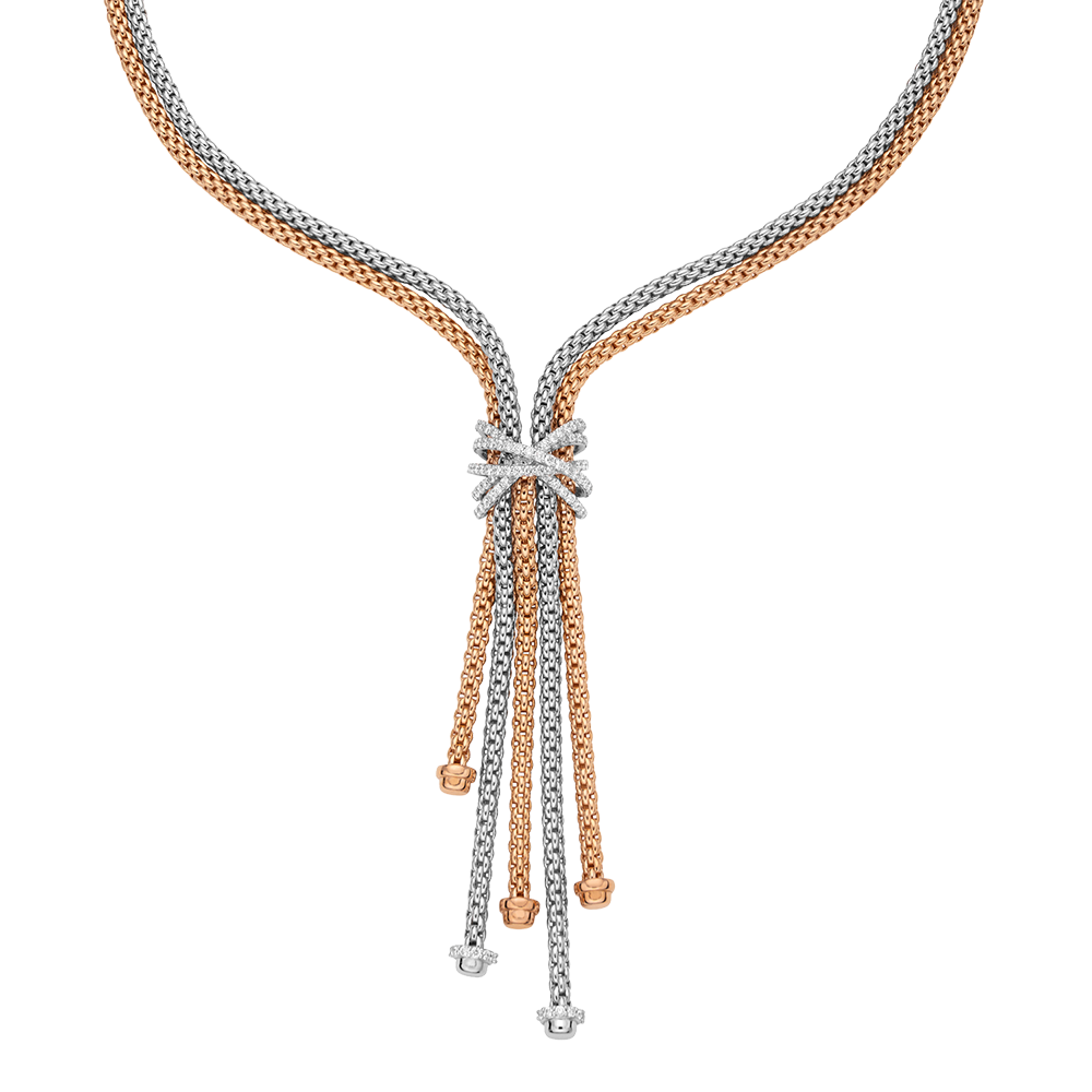 Prima 18ct Rose Gold Multistrand Necklace