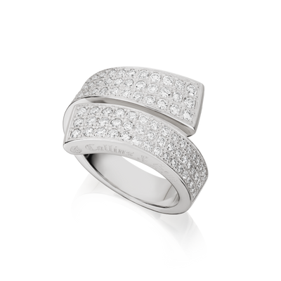 Infinity Collection Diamond Set Cross Over Ring