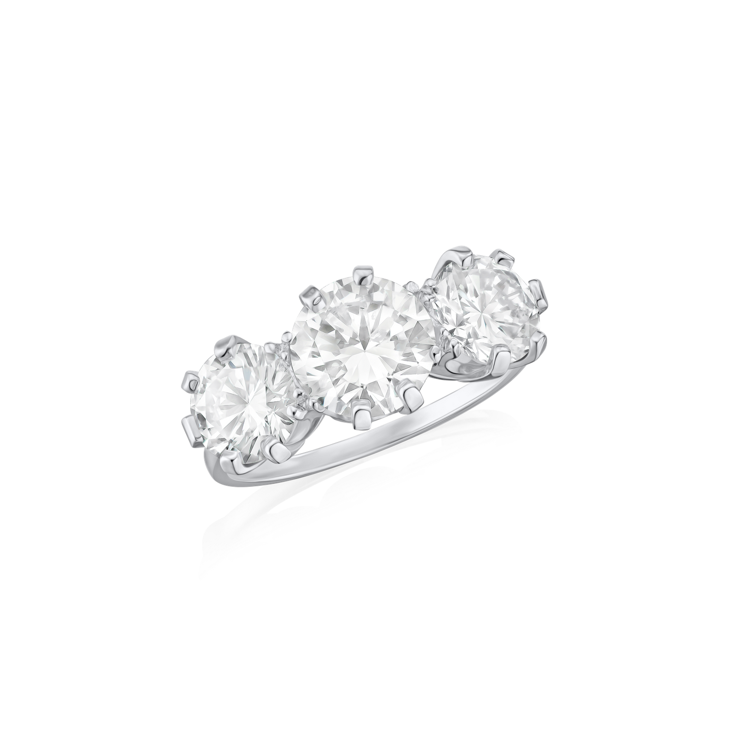 1.93cts Platinum Diamond Three Stone Ring