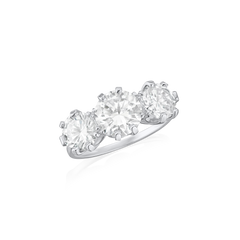 1.93cts Platinum Diamond Three Stone Ring