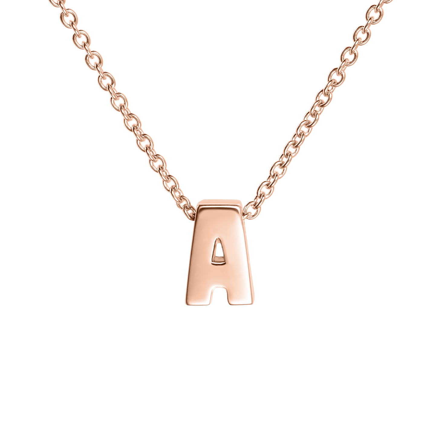 18ct Rose Gold Initial Pendant