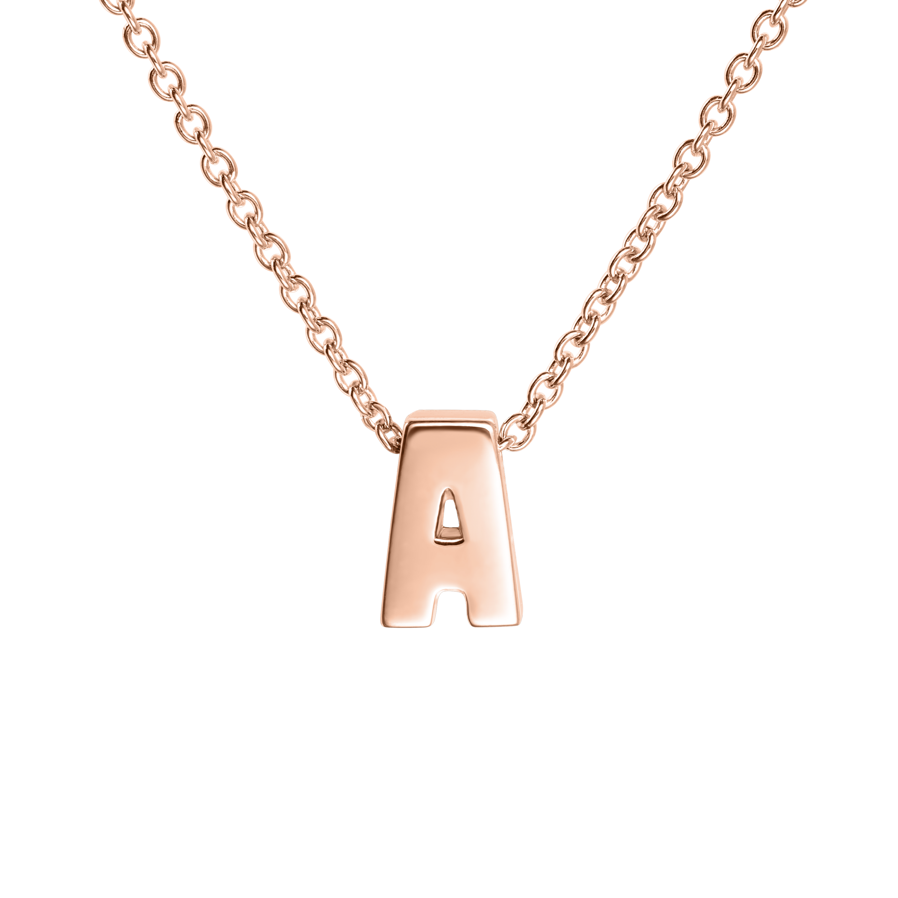 18ct Rose Gold Initial Pendant