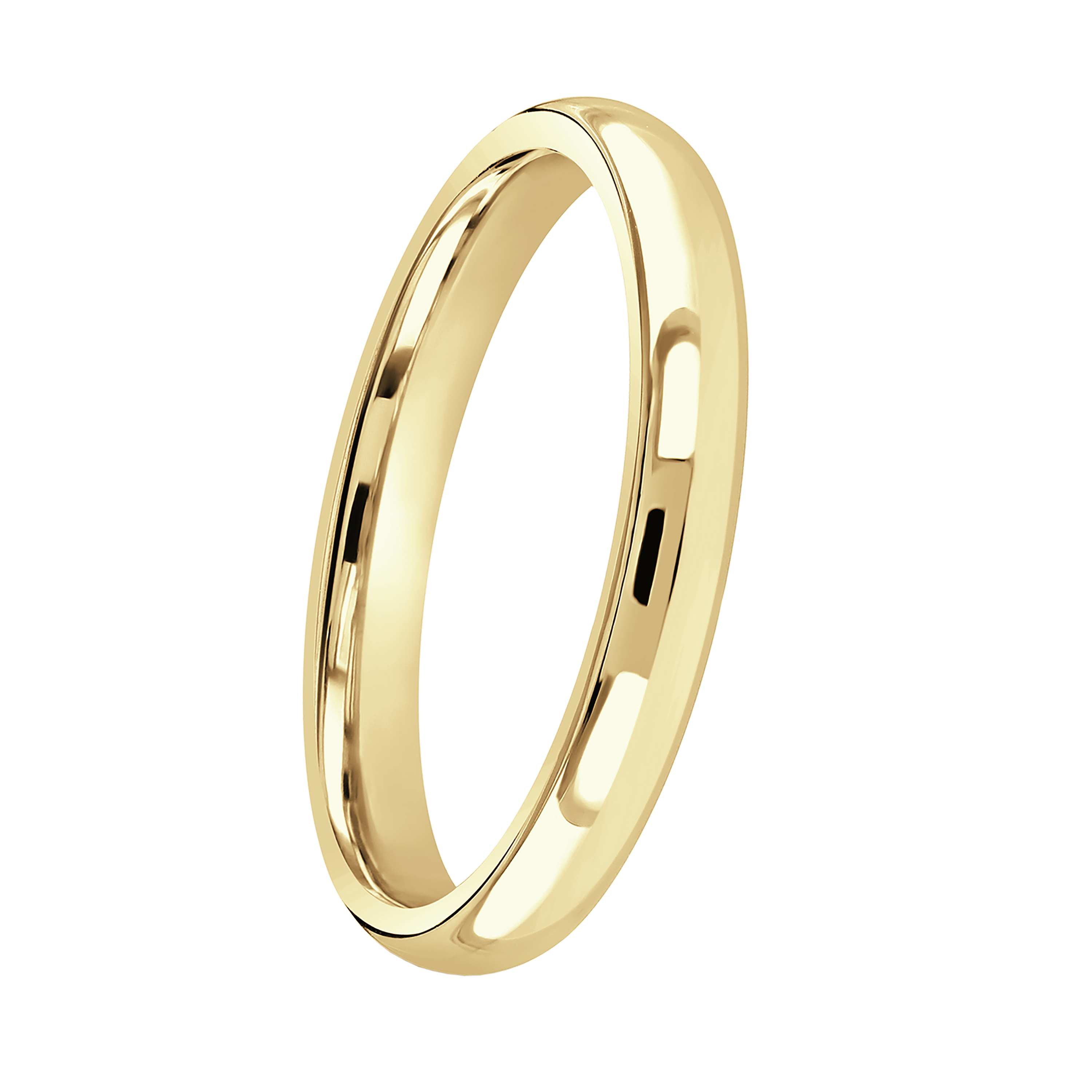 2.5mm Yellow Gold Wedding Band