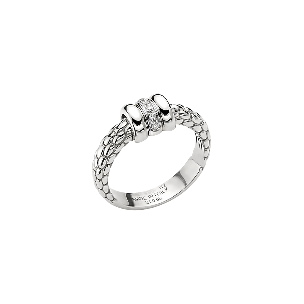 Solo 18ct White Gold Diamond Ring
