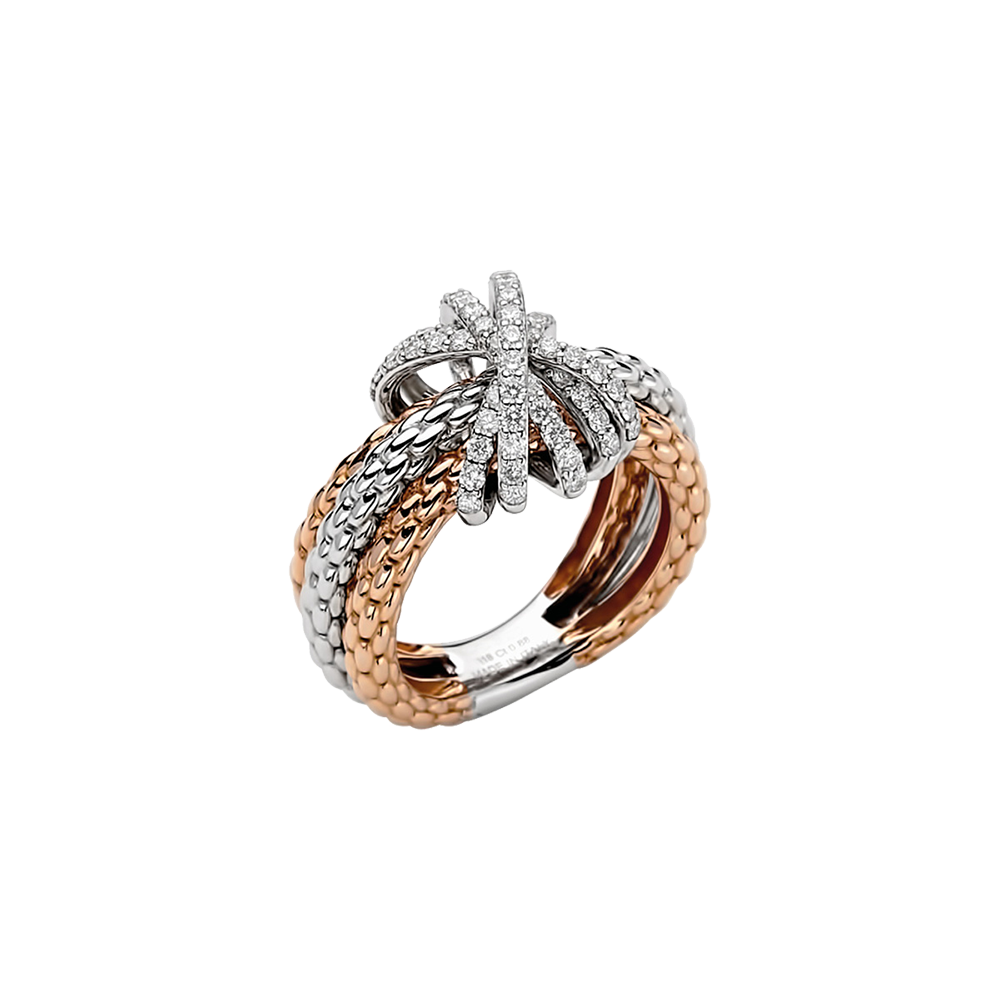 Prima Flex'it 18ct White and Rose Gold Diamond Ring