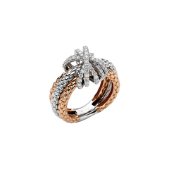 Prima Flex'it 18ct White and Rose Gold Diamond Ring