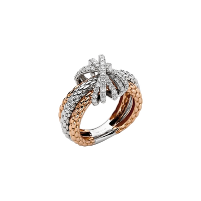 Prima Flex'it 18ct White and Rose Gold Diamond Ring