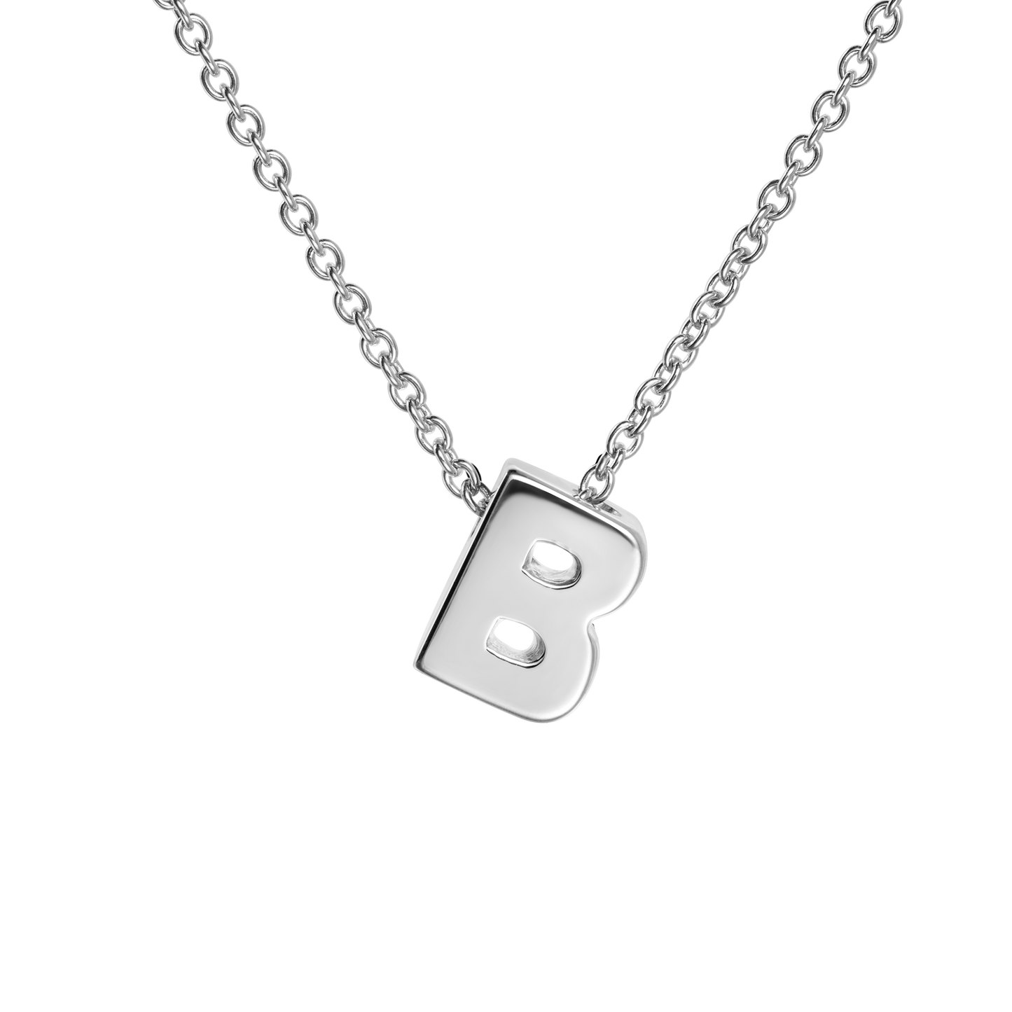 18ct White Gold Initial Pendant