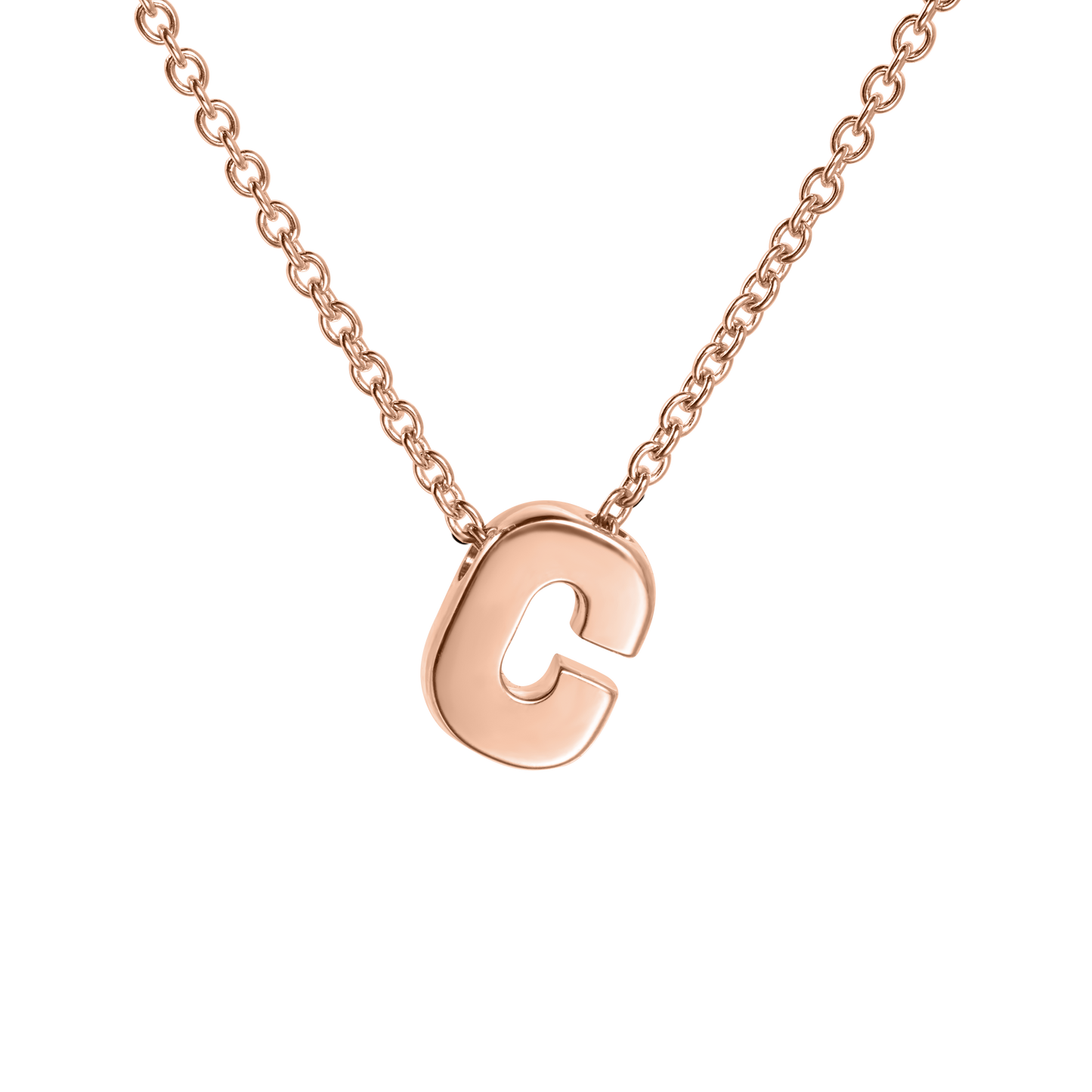 18ct Rose Gold Initial Pendant