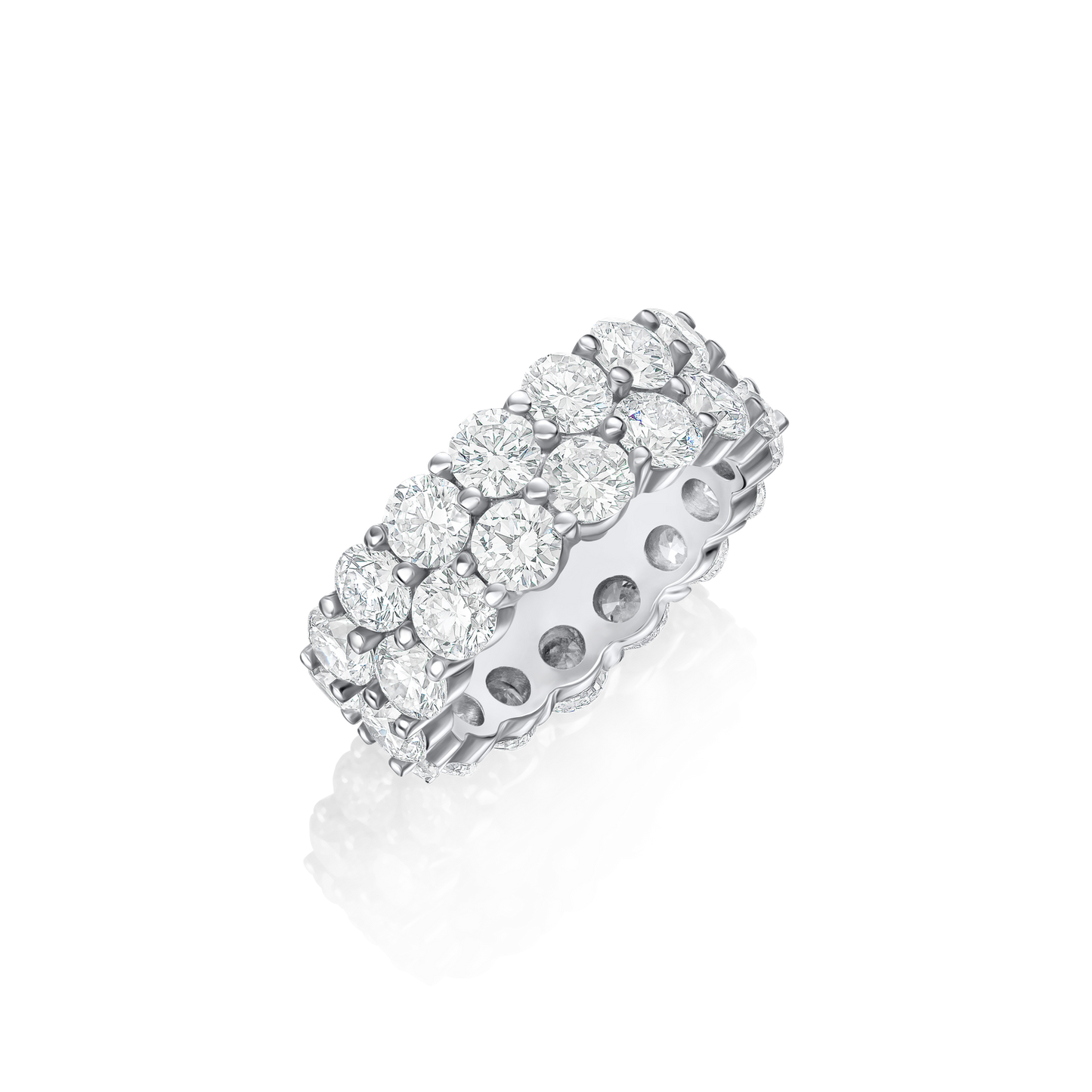 8.00cts Double Row Diamond Full Eternity Ring