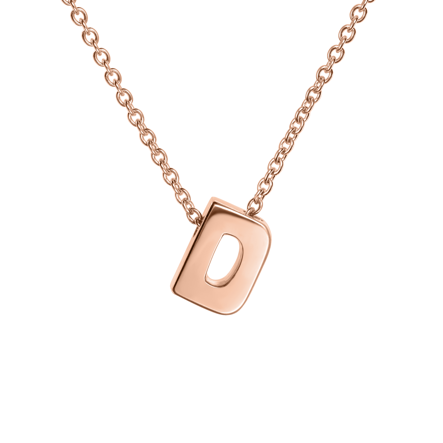 18ct Rose Gold Initial Pendant