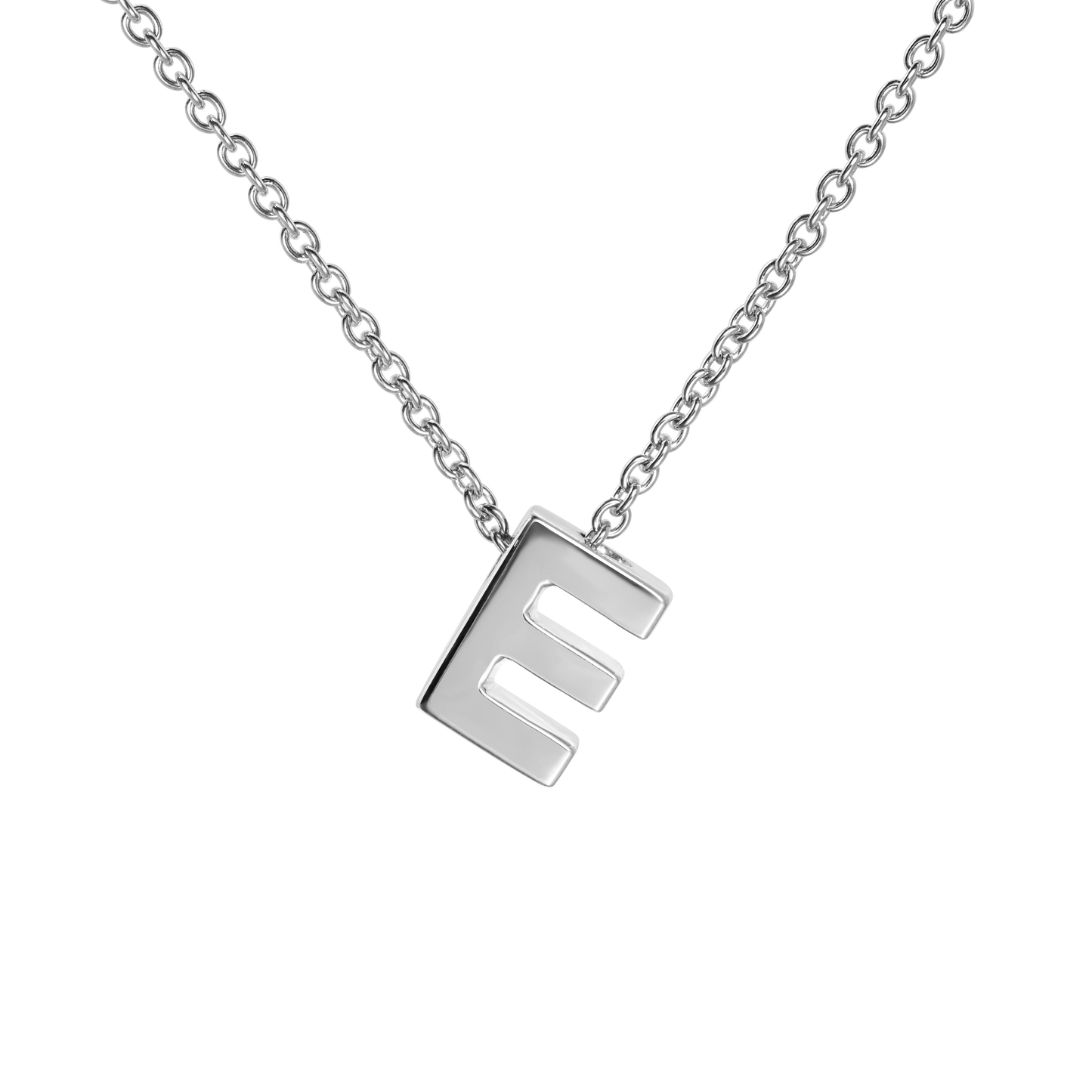 18ct White Gold Initial Pendant