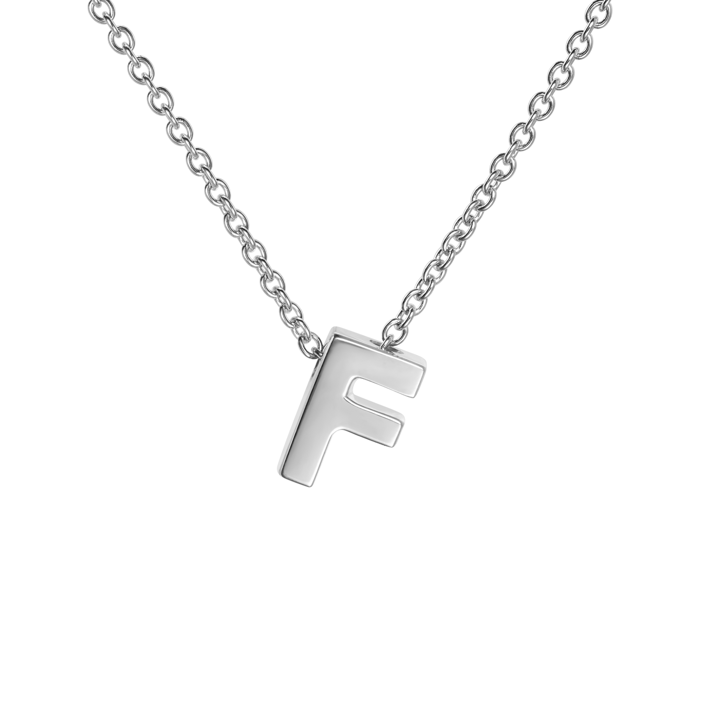 18ct White Gold Initial Pendant