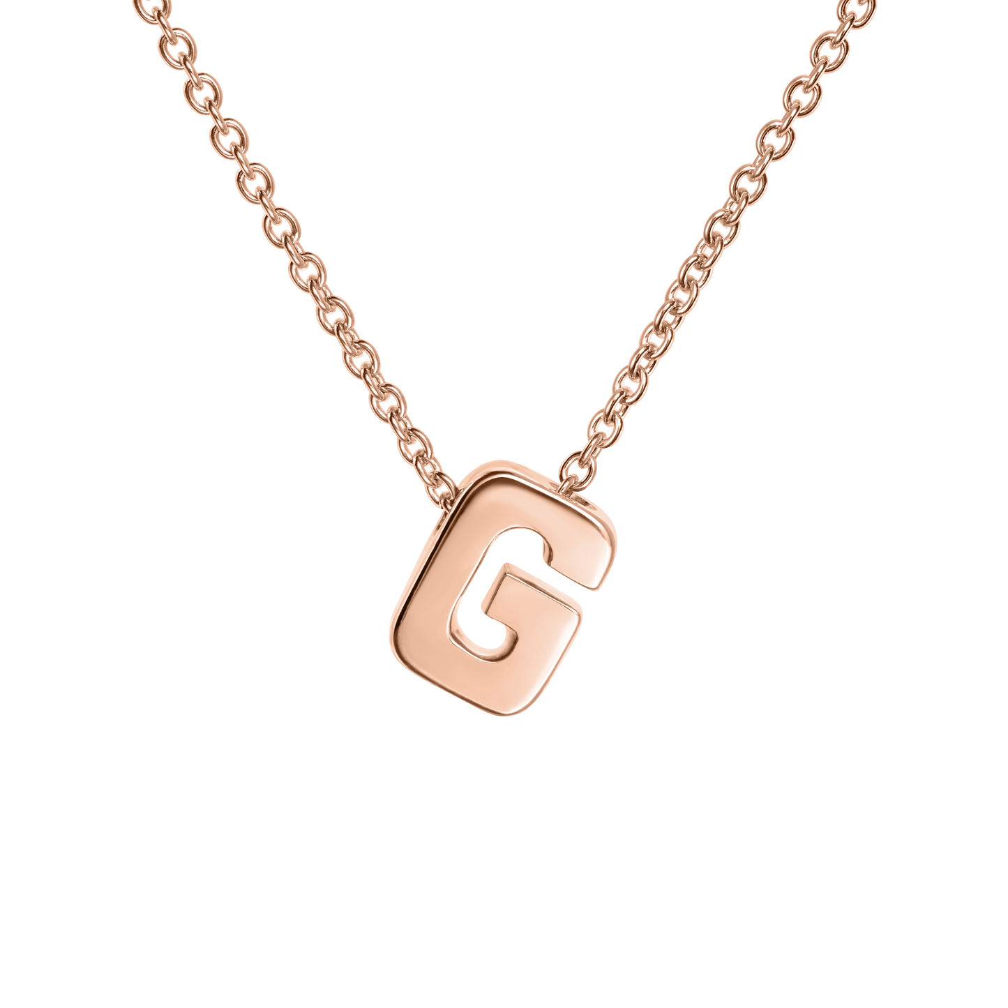 18ct Rose Gold Initial Pendant