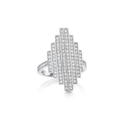 Skyline 1.00cts Platinum Cocktail Ring