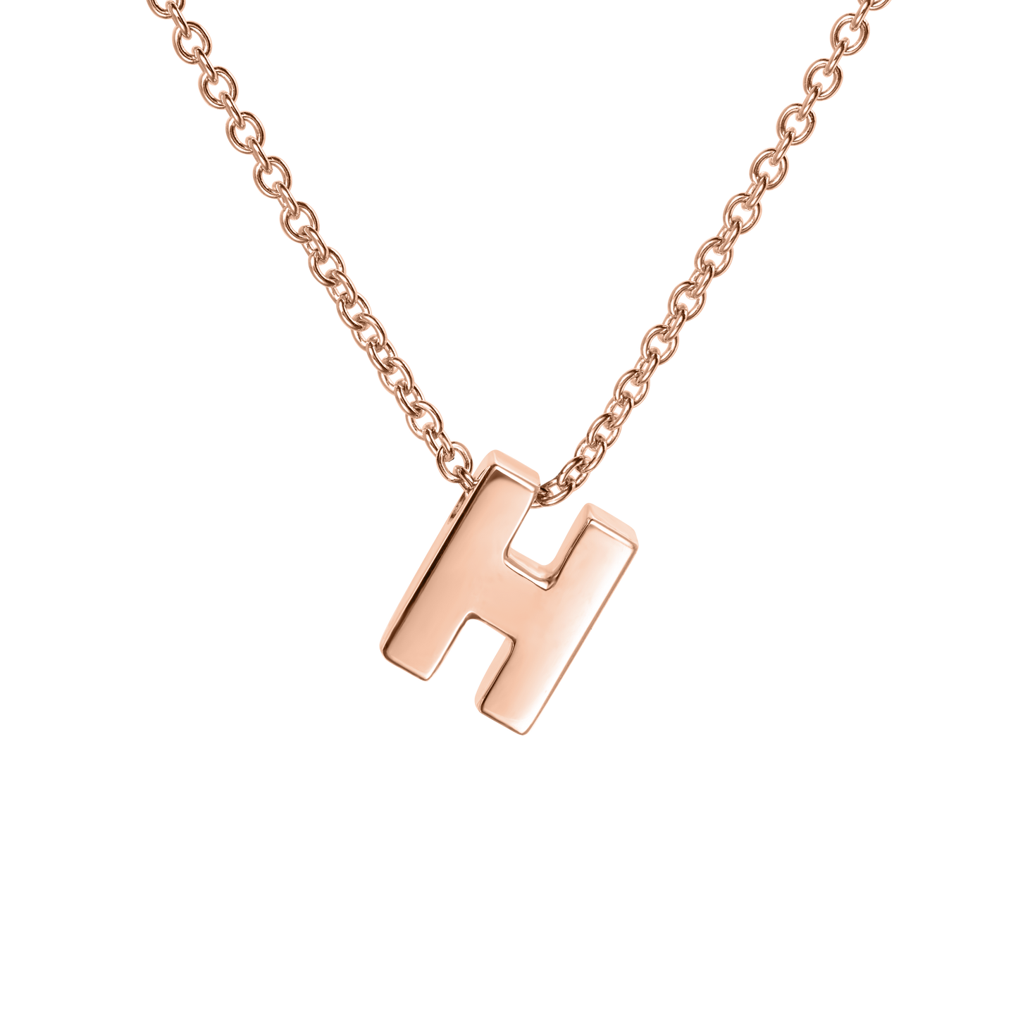 18ct Rose Gold Initial Pendant