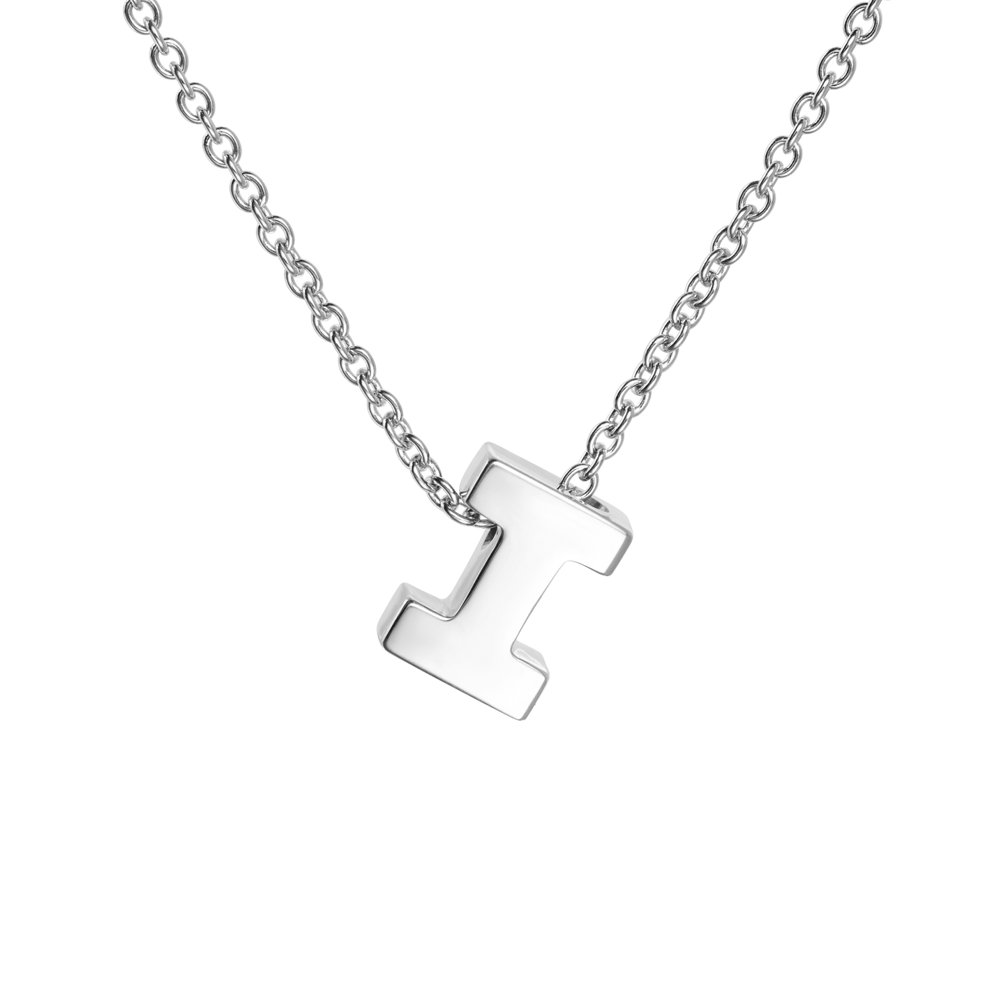 18ct White Gold Initial Pendant