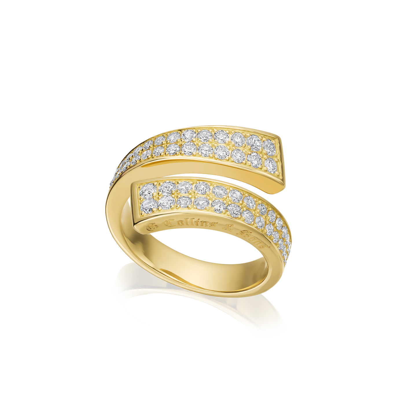 Infinity Collection Two Row Pavé Set Diamond Ring