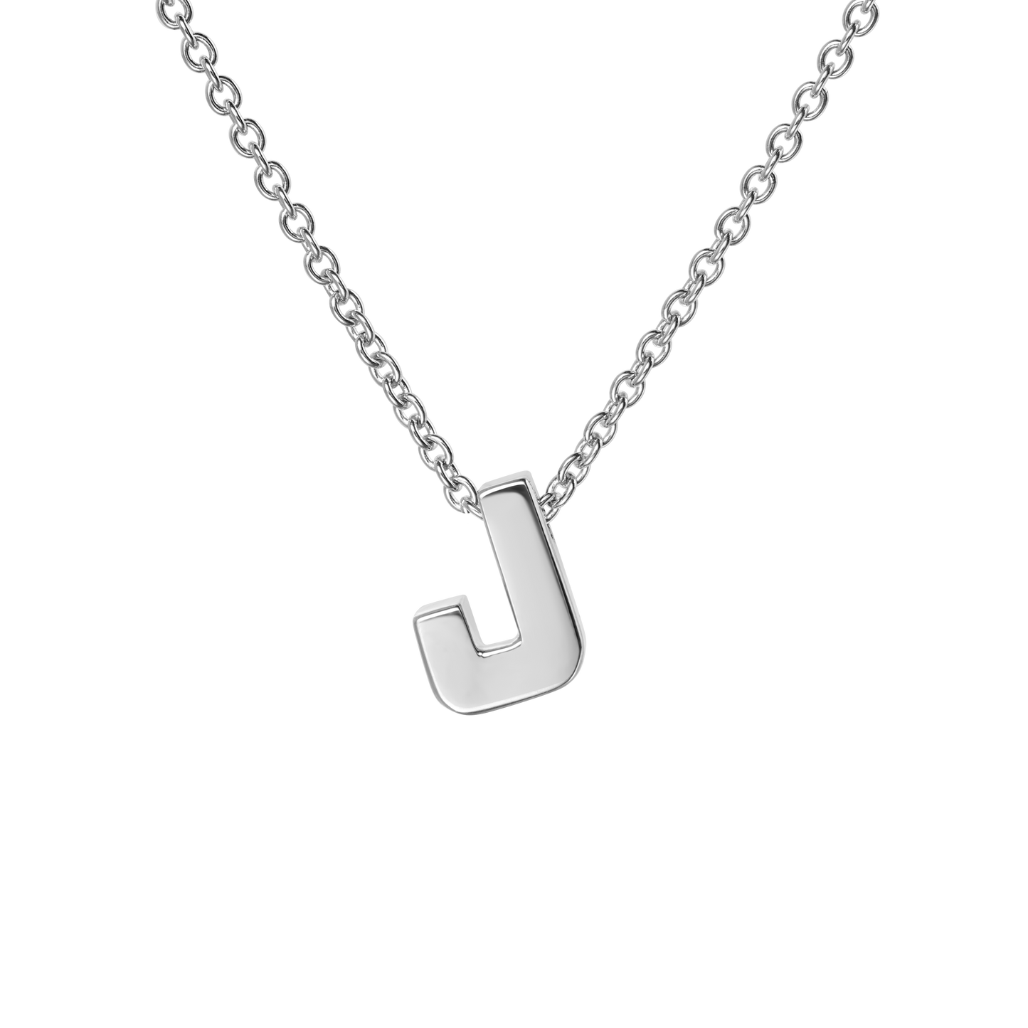 18ct White Gold Initial Pendant