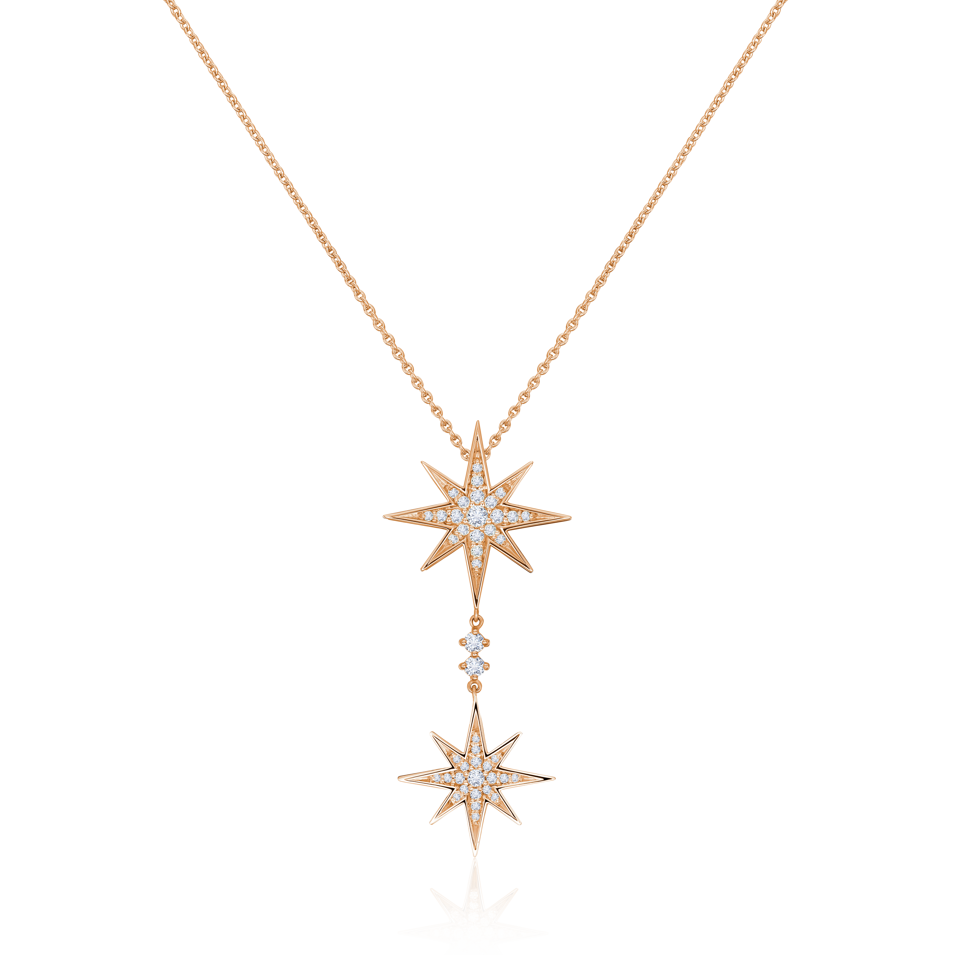 Sienna Collection 18ct Rose Gold Diamond Drop Pendant