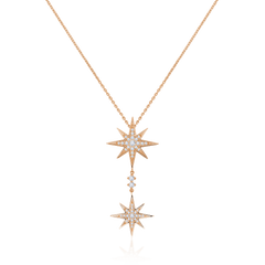 Sienna 18ct Rose Gold Diamond Drop Pendant