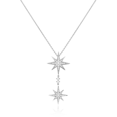 Sienna Collection 18ct White Gold Diamond Drop Pendant