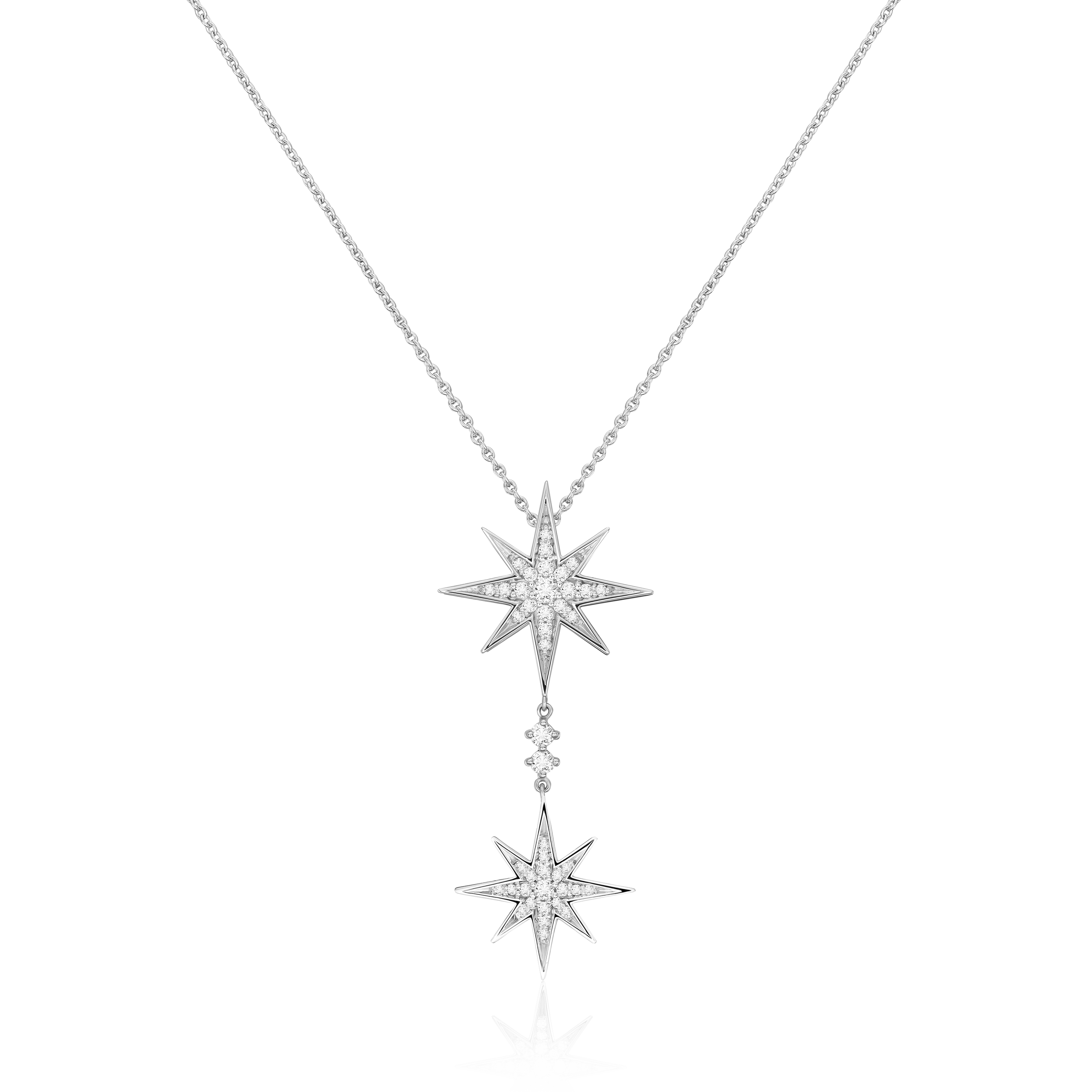 Sienna Collection 18ct White Gold Diamond Drop Pendant