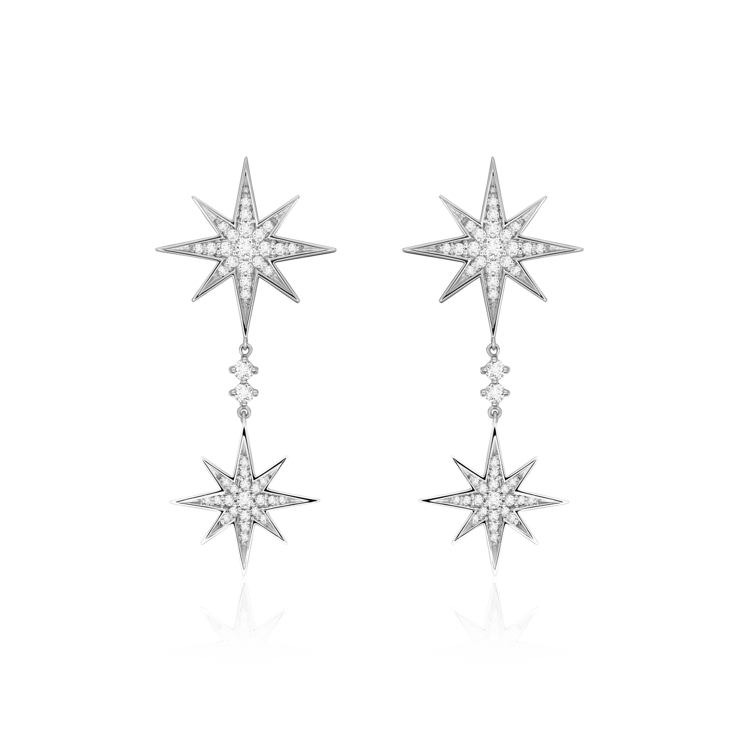 Sienna Collection 18ct White Gold Diamond Drop Earrings