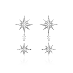 Sienna Collection 18ct White Gold Diamond Drop Earrings