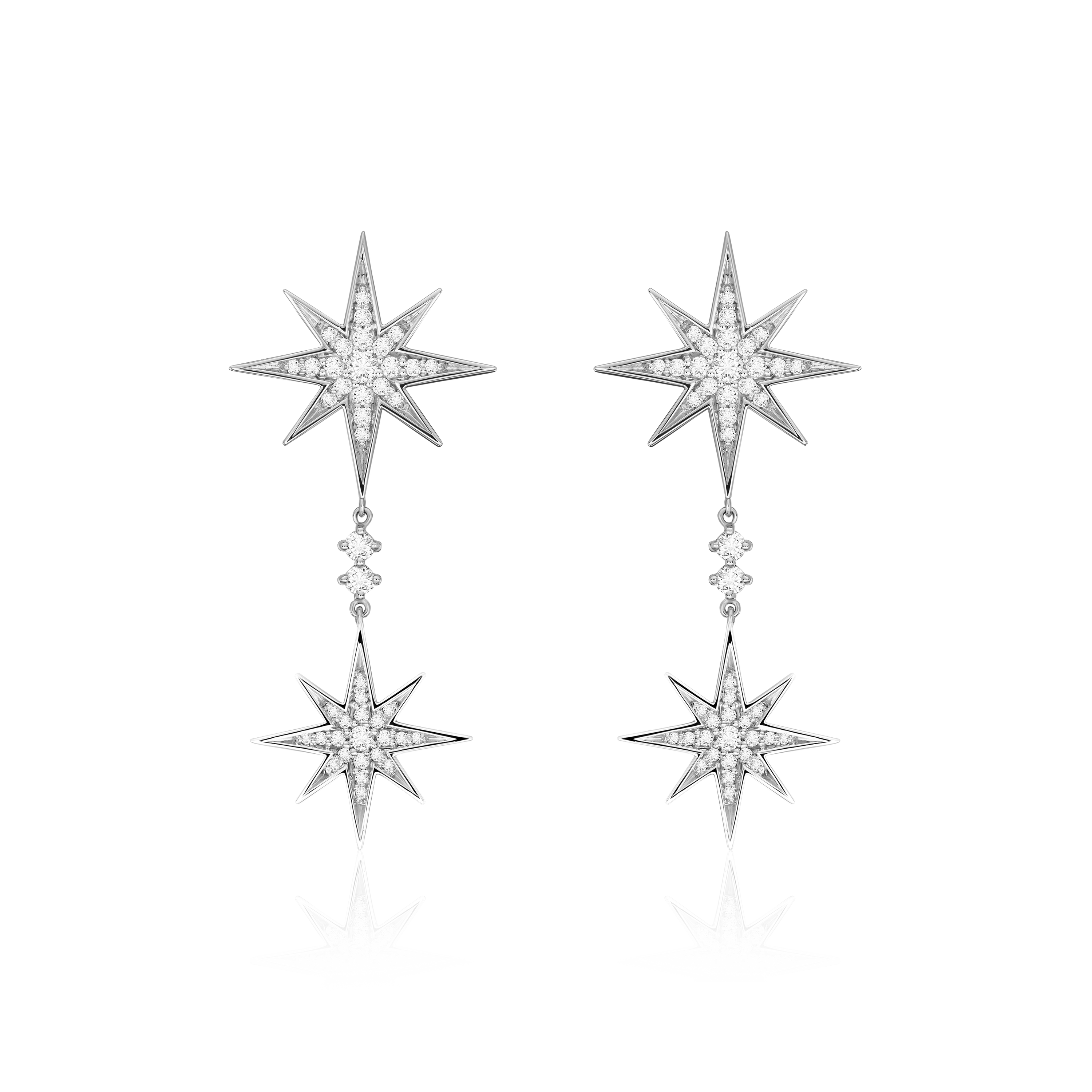 Sienna 18ct White Gold Diamond Drop Earrings