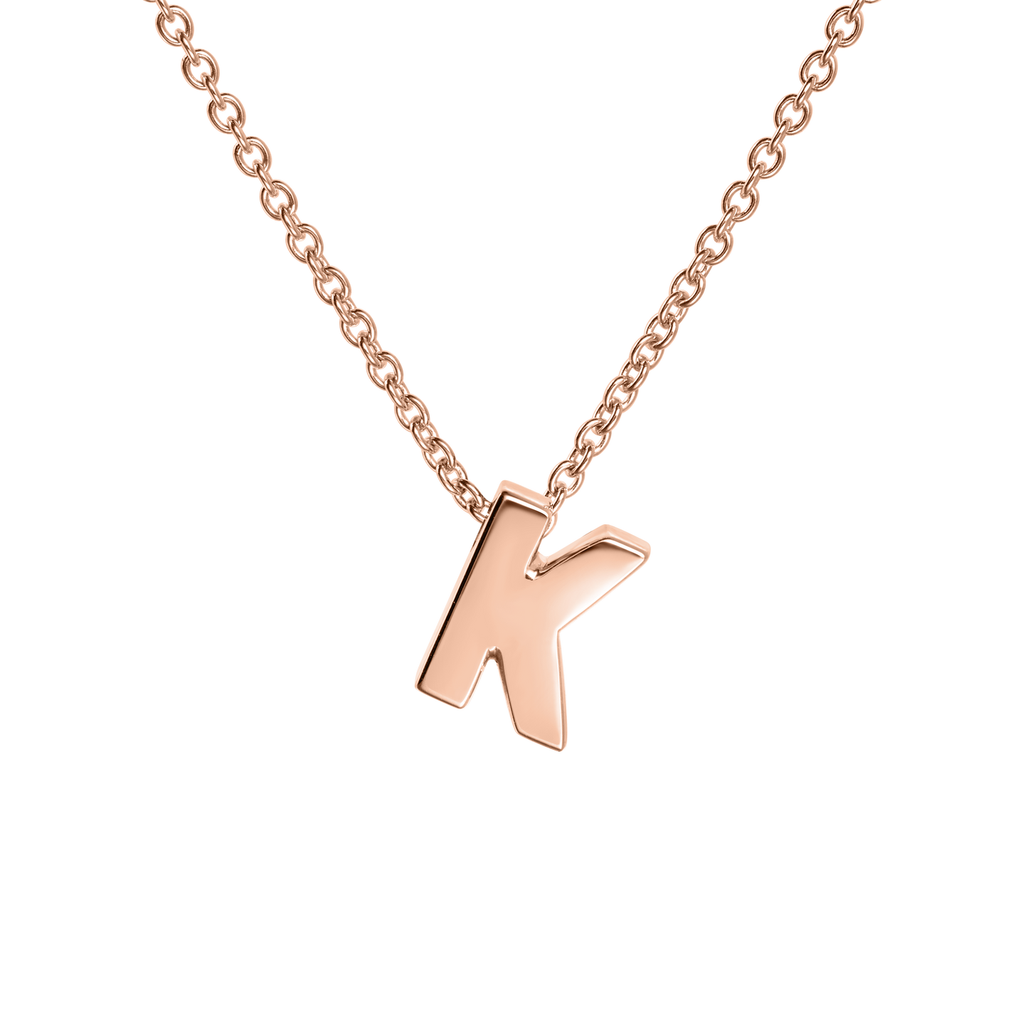 18ct Rose Gold Initial Pendant