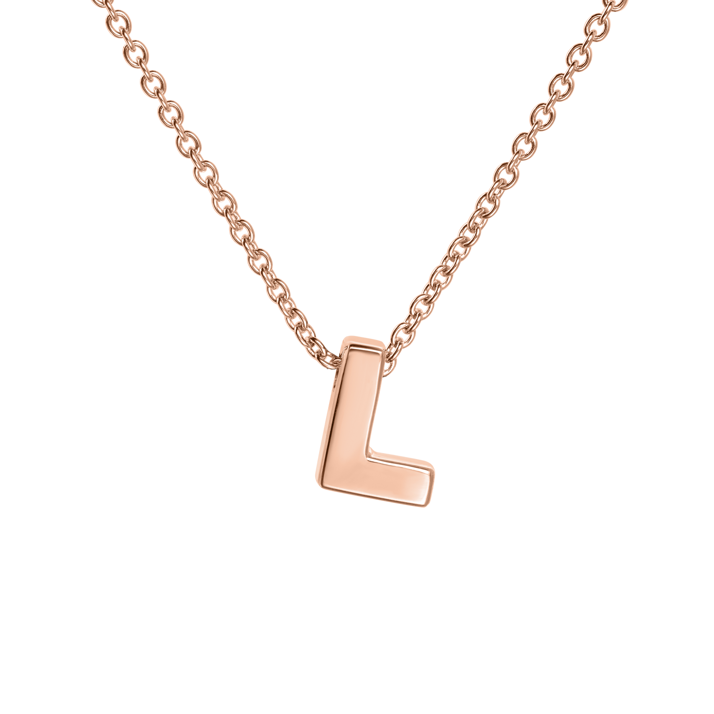 18ct Rose Gold Initial Pendant