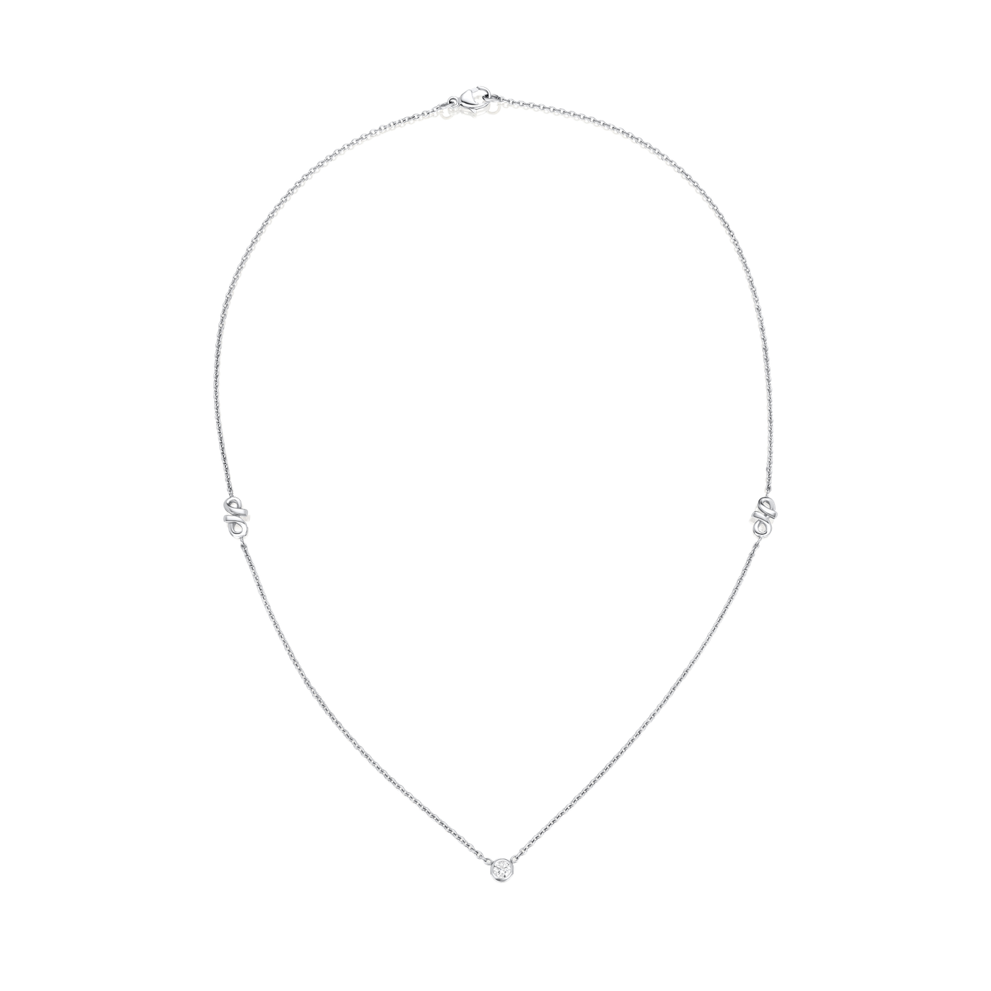 Infinity Collection 18ct White Gold Diamond Necklace