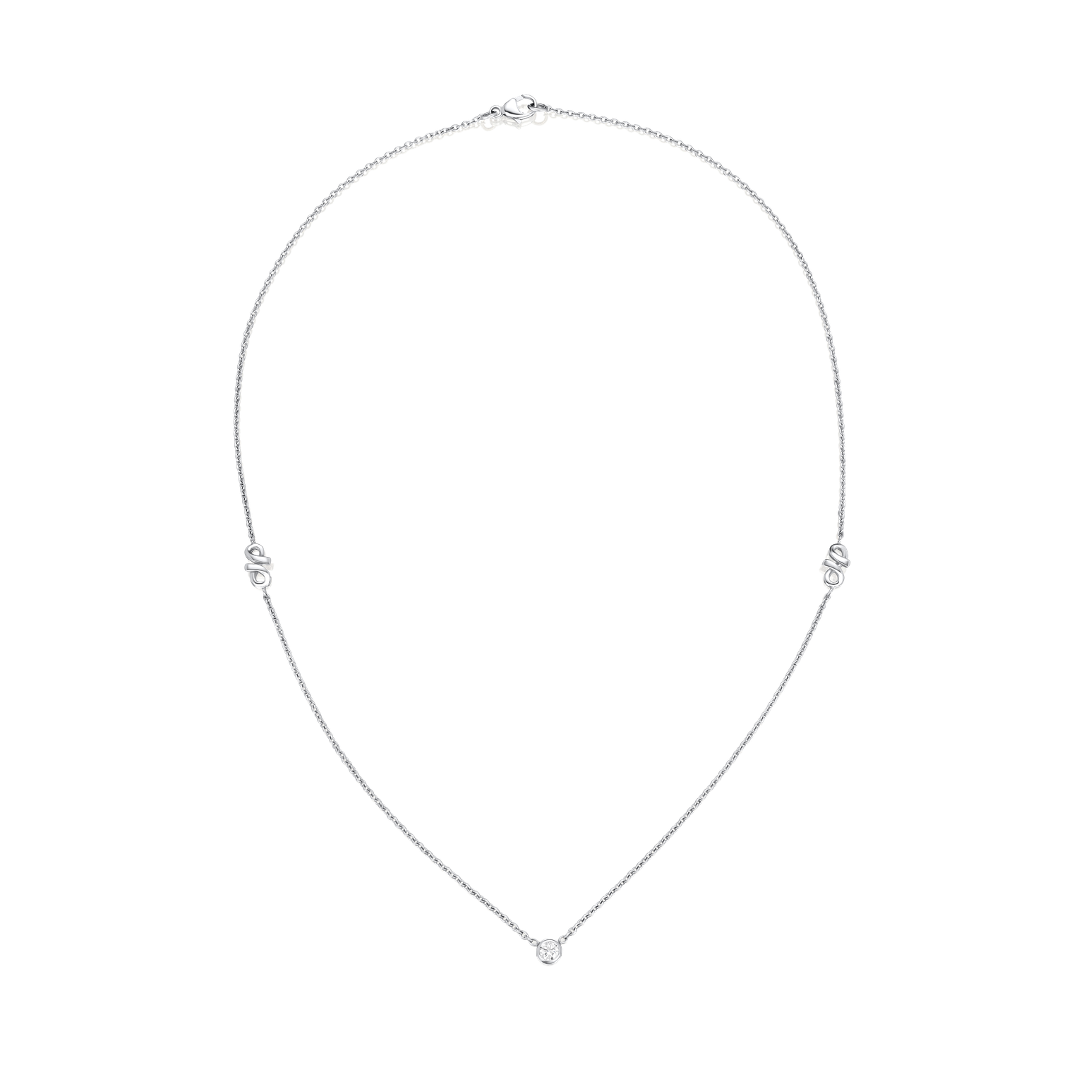 Infinity Collection 18ct White Gold Diamond Necklace