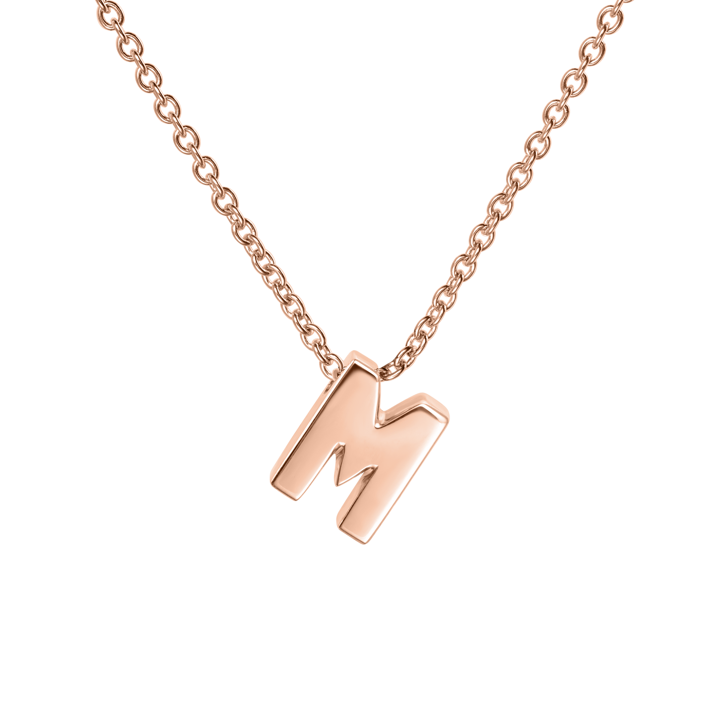 18ct Rose Gold Initial Pendant